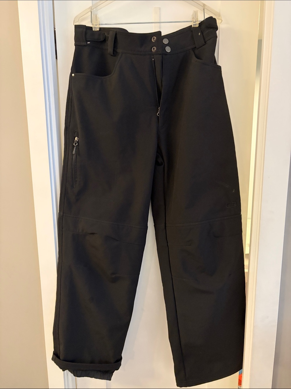 Men's CB SPORTS Black Cargo Softshell SKI Pants